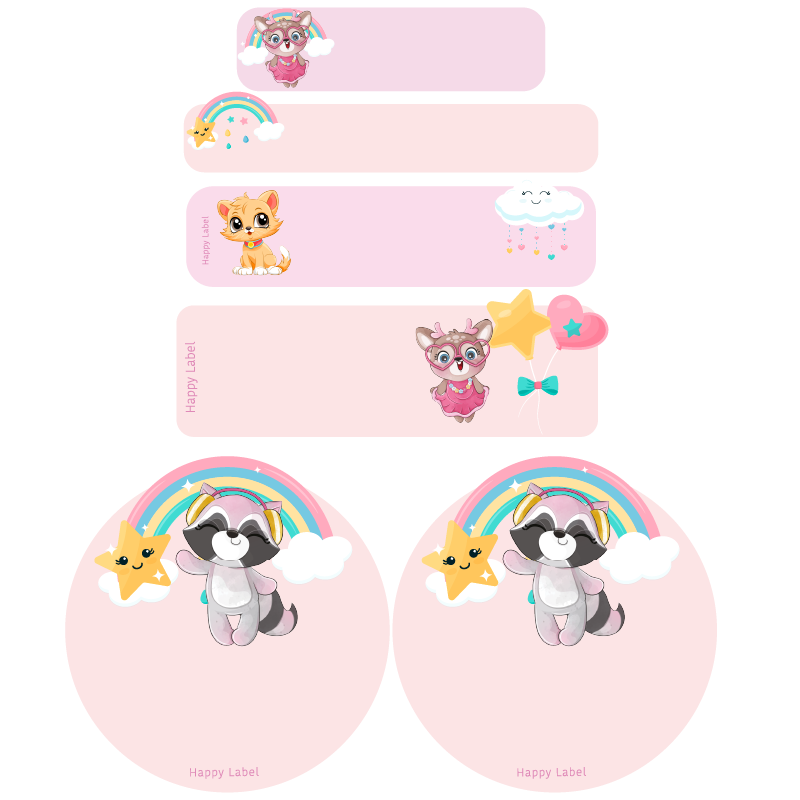 Étiquettes Animaux Mignons