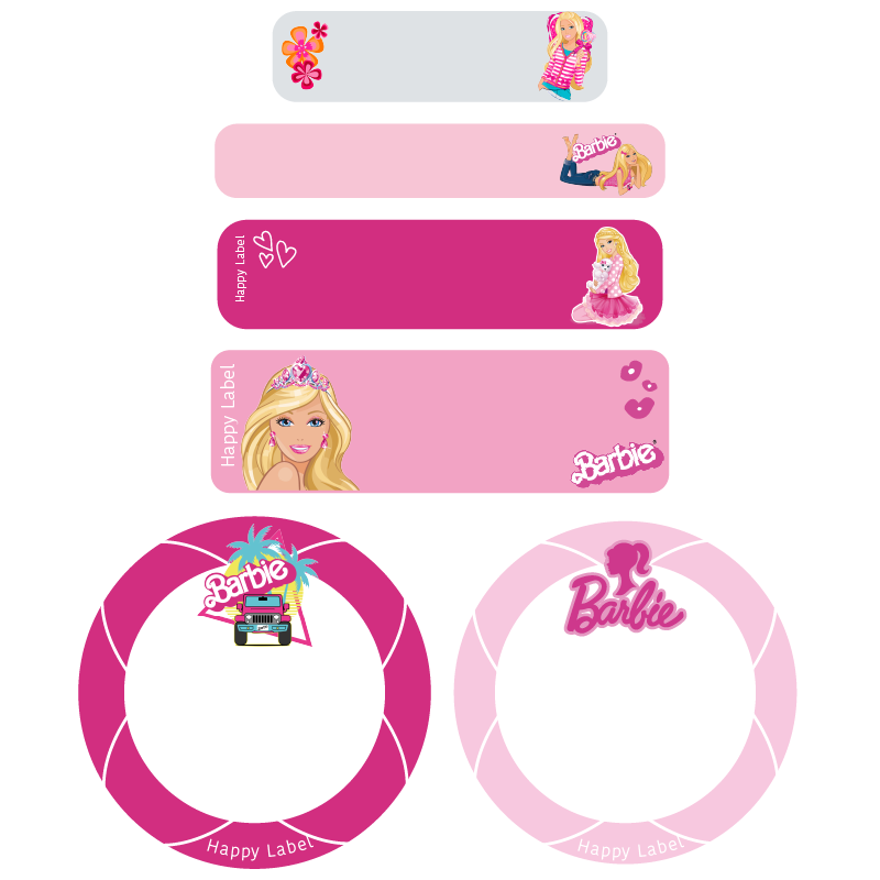 Étiquettes Barbie