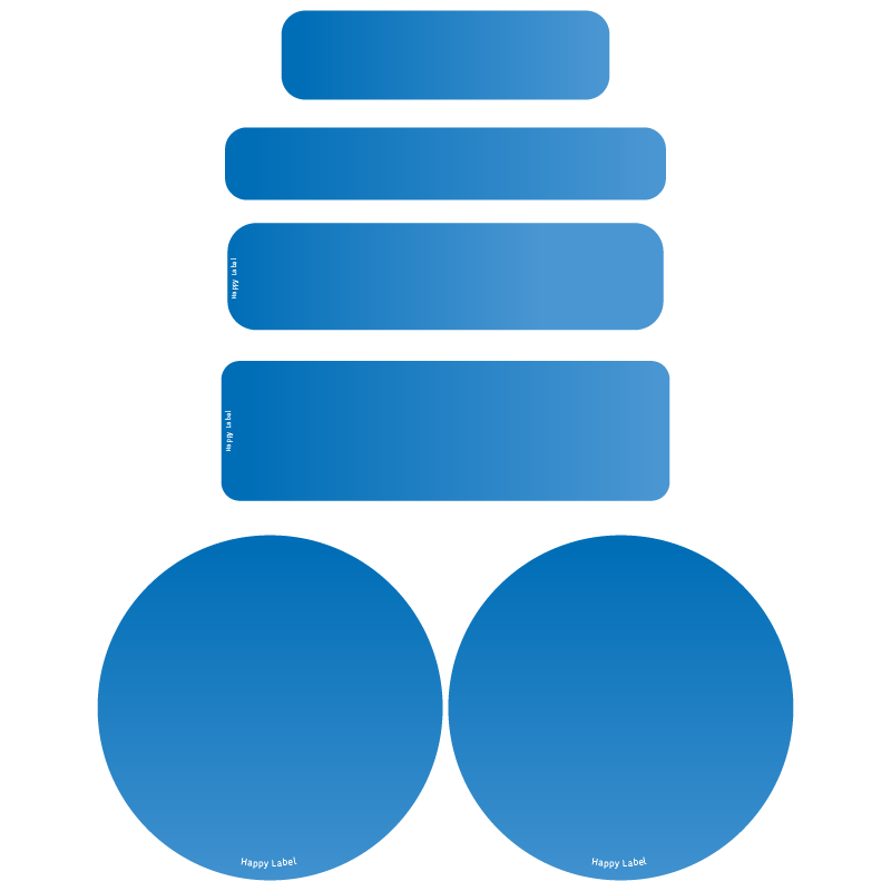 Étiquettes Bleu
