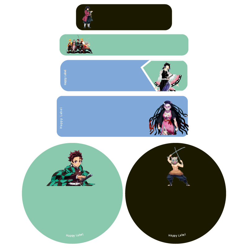 Étiquettes Demon Slayer
