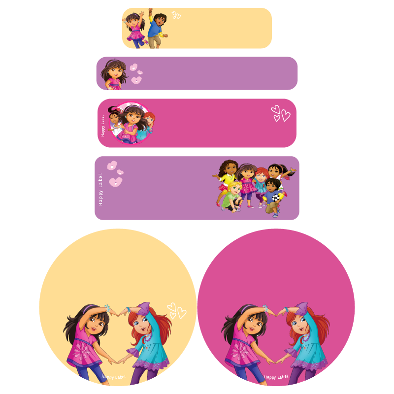 Étiquettes Dora