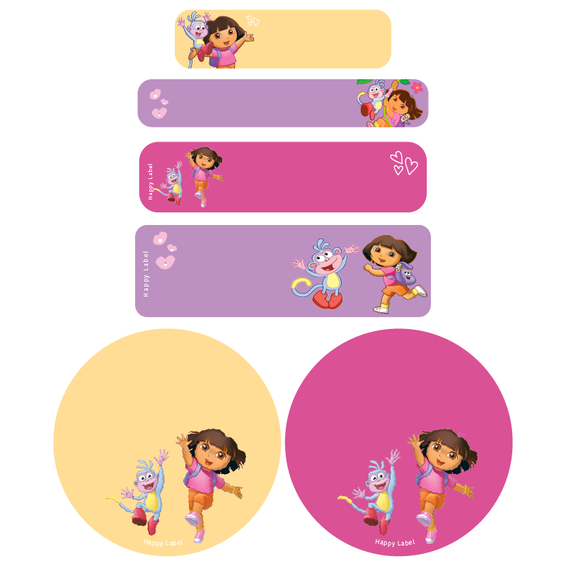 Étiquettes Dora