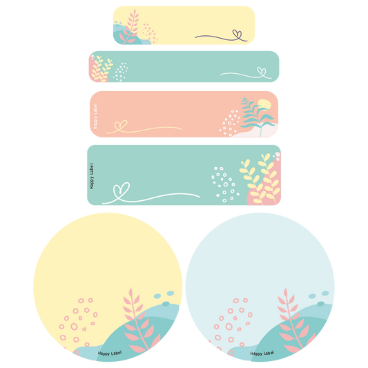 Étiquettes Fleurs Tropicales