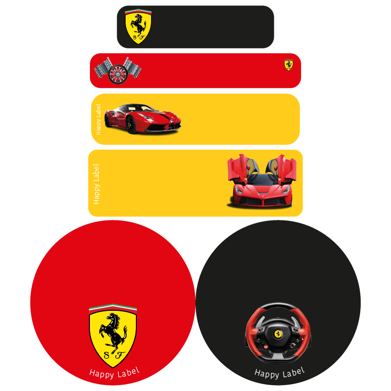 Étiquettes Ferrari