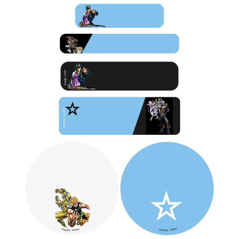 Étiquettes Jojo Bizarre