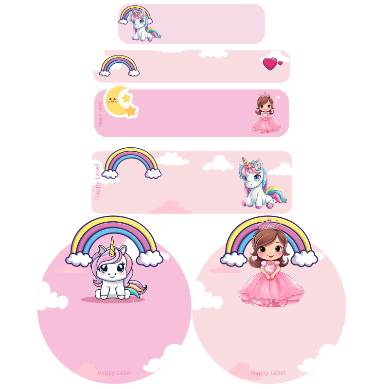 Étiquettes Licorne Mignonne