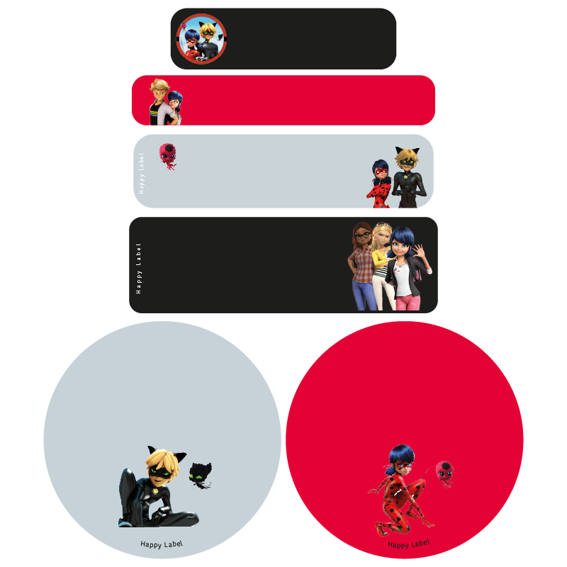 Étiquettes Miraculous Ladybug
