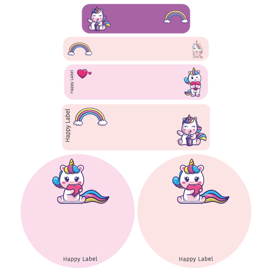 Étiquettes Licorne