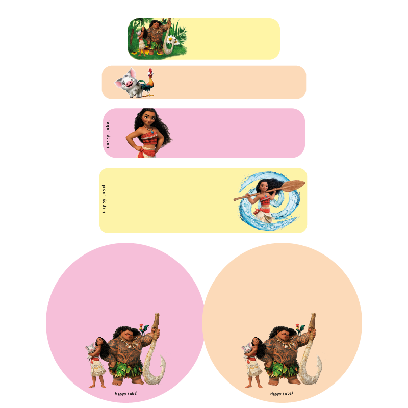 Étiquettes Moana