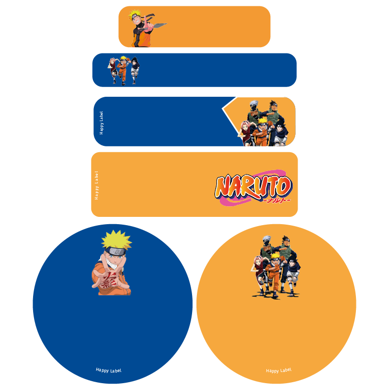 Étiquettes Naruto