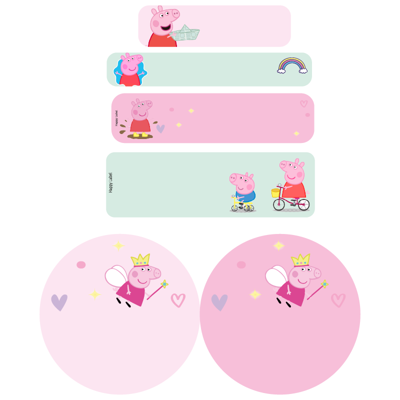 Étiquettes Peppa Pig