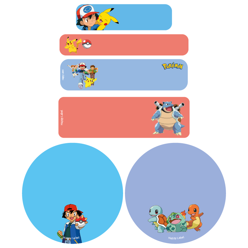 Étiquettes Pokémon