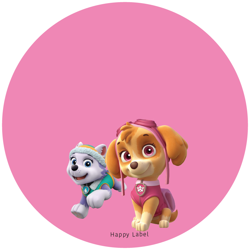 Étiquette Paw patrol Girl format Paw patrol Girl 5.png