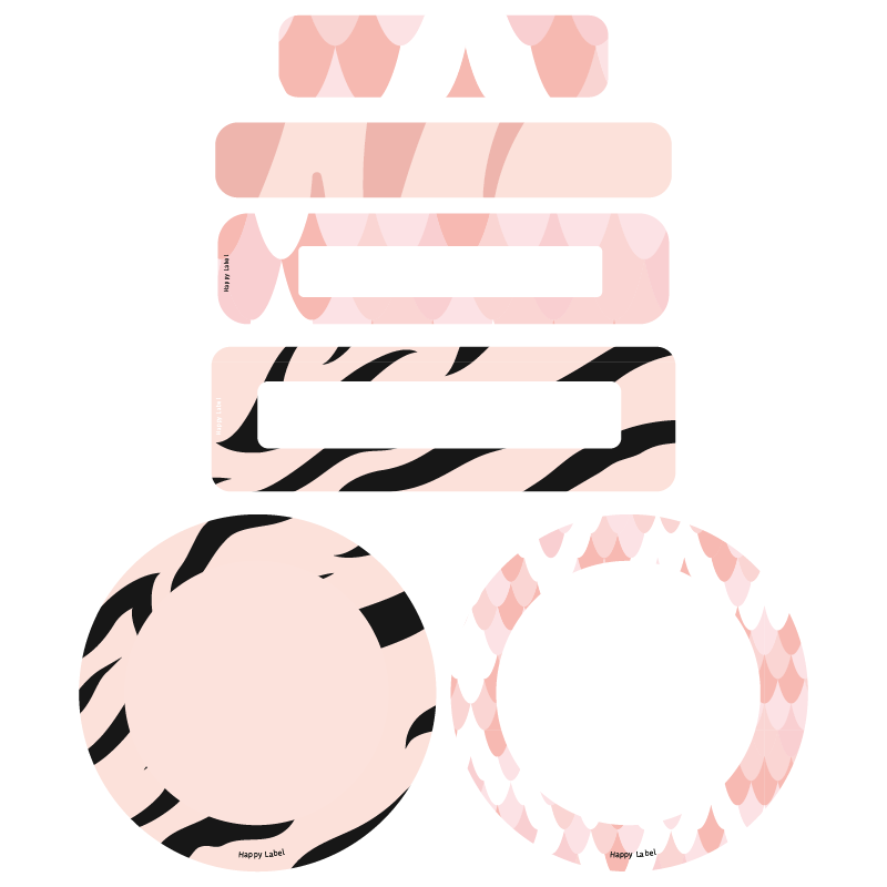 Étiquettes Rose