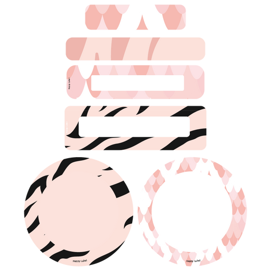 Étiquettes Rose