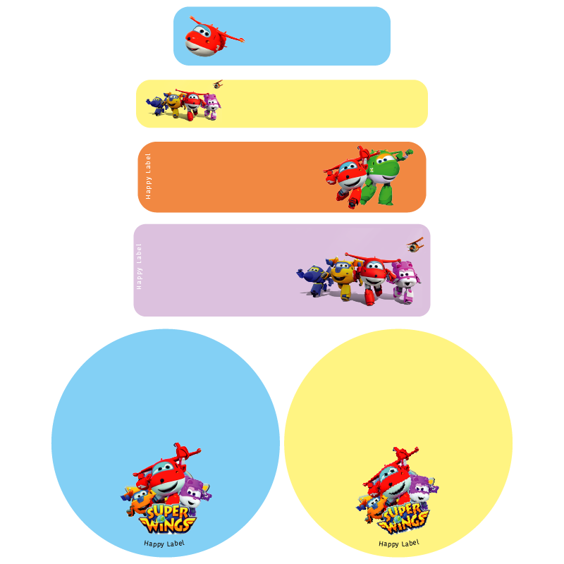 Étiquettes Super Wings